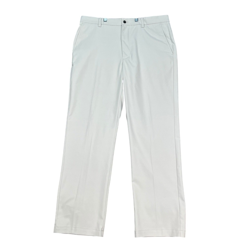 Callaway Pants Mens 36x30 Cream Stretch Waistband Straight Leg Golf Performance
